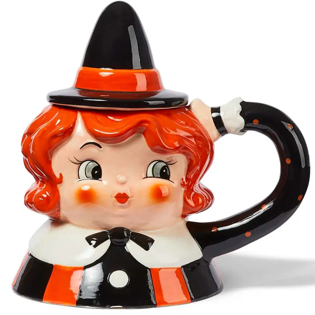 Circus Big Eye Ceramic Doll Halloween Doll Ornaments